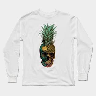 Pineapple skull Long Sleeve T-Shirt